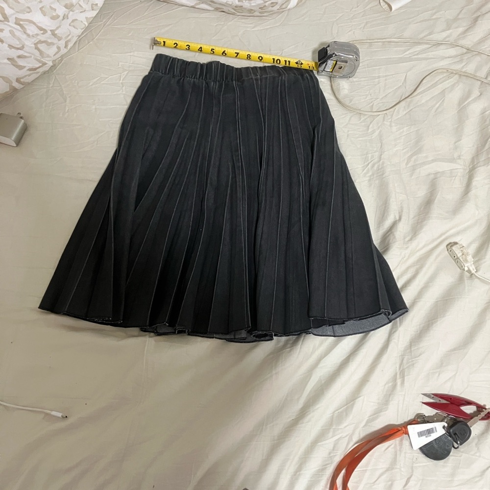 Denim ORLY pleated skirt. List price $178